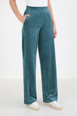 Scuba Mid-Rise Wide-Leg Velvet Cord תמונת דוגמן קידמית של Scuba Mid-Rise Wide-Leg Velvet Cord