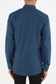 תמונת דוגמן אחורית של Blue Buttoned Down Shirt