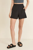 Stretch Woven Relaxed-Fit High-Rise Short 4'' תמונת דוגמן קידמית של Stretch Woven Relaxed-Fit High-Rise Short 4''