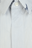 תמונה אחורית של Striped Scritto Andy Shirt In Blue and White