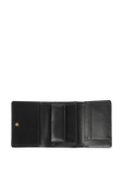 תמונת פנים של Leather French Flap Wallet in Black