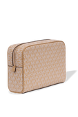 תמונה אחורית של Zip Travel Pouch in Beige