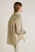 תמונת דוגמן אחורית של Cotton-Blend Poplin Button-Down Shirt