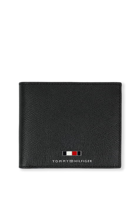 Business Leather Wallet in Black TOMMY HILFIGER