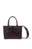 תמונה קידמית של Cabata Leather Spikes Mini Bag in Black
