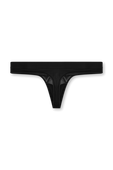 תמונה אחורית של Nulu Mesh Logo Dipped-Waist Thong