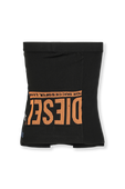 תמונה אחורית של M-Ura Knitwear Strapless Top in Black
