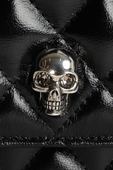תמונת פנים של Medium Skull Shoulder Bag in Quilted Black