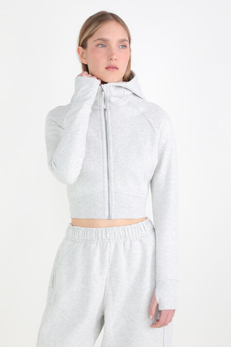 Scuba Full-Zip Cropped Hoodie