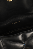 תמונת פנים של Puffer Toy Bag In Quilted Black Leather