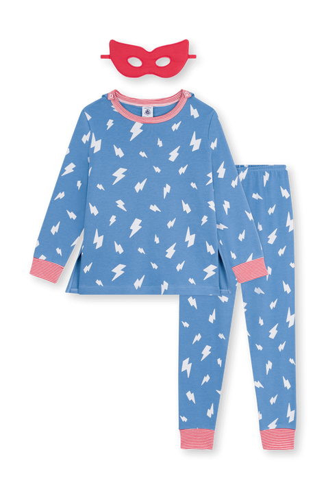סט פיג'מה ארוכה ומסכת עיניים - גילאים 3-5 שנים PETIT BATEAU