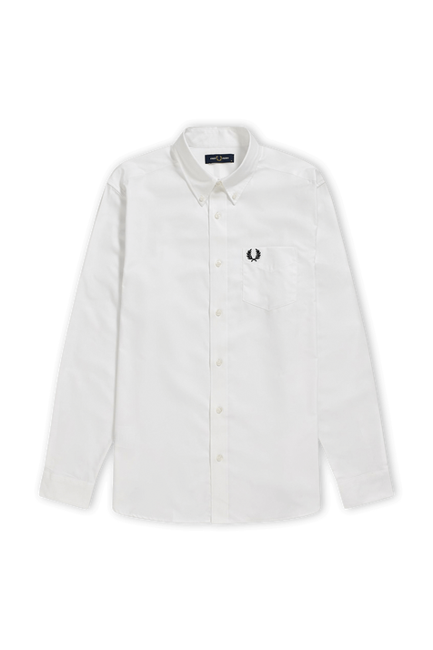 חולצה מכופתרת לבנה מכותנה FRED PERRY