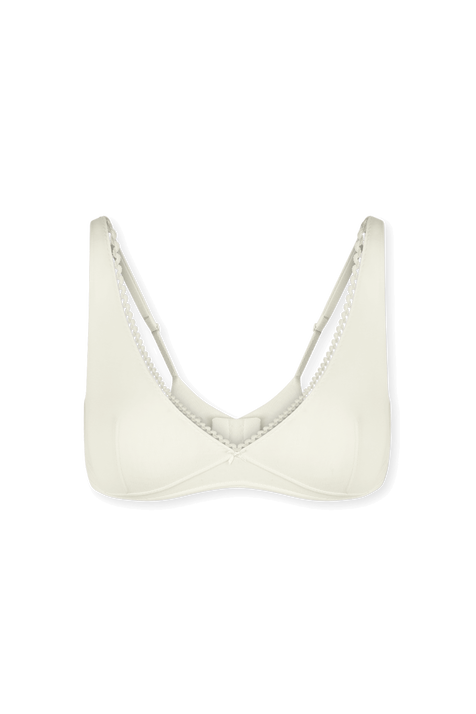 חזיית משולשים עם עיטורי תחרה ופפיון PETIT BATEAU