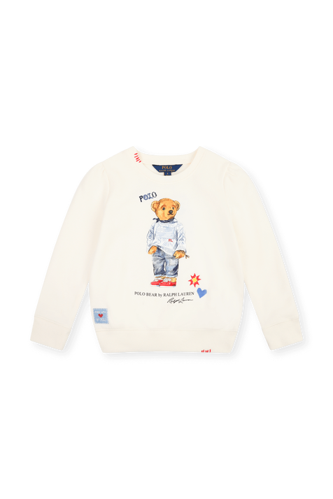 גילאי 8-16 סווטשרט לבן לוגו פולו בר POLO RALPH LAUREN KIDS