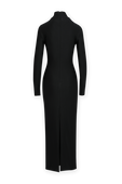 תמונה אחורית של Long Sleeve Maxi Dress in Black