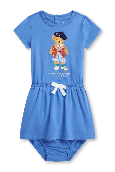 שמלה עם כיסוי תחתון לחיתול - גילאי 3-18 חודשים POLO RALPH LAUREN KIDS
