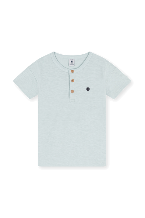 חולצת טי עם כפתורים - גילאי 6-12 שנים PETIT BATEAU