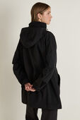 תמונת דוגמן אחורית של Hooded Mid-Length Utility Jacket