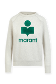 תמונה קידמית של Milly Marant Sweatshirt in Grey and Green
