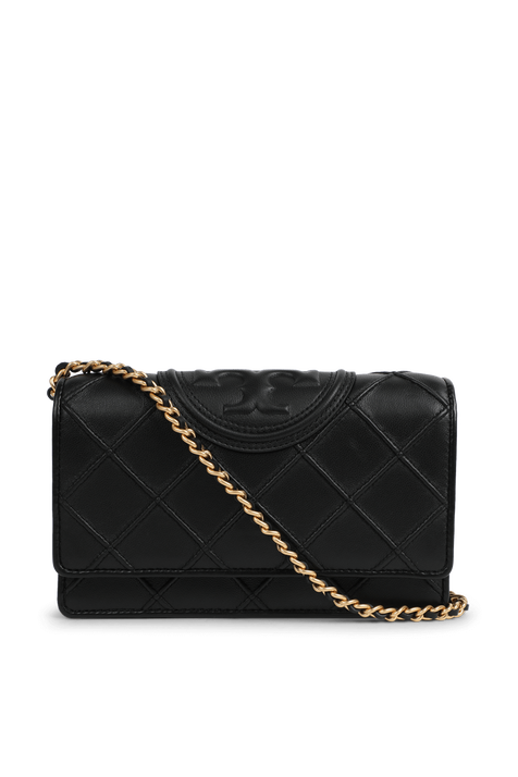ארנק פלמינג מעור עם שרשרת נשיאה TORY BURCH