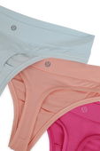 תמונה אחורית של UnderEase Mid-Rise Thong Underwear - 3Pack