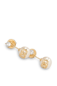 תמונה אחורית של עגילי פנינה