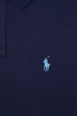 תמונה אחורית של Basic Mesh SS Polo In Blue