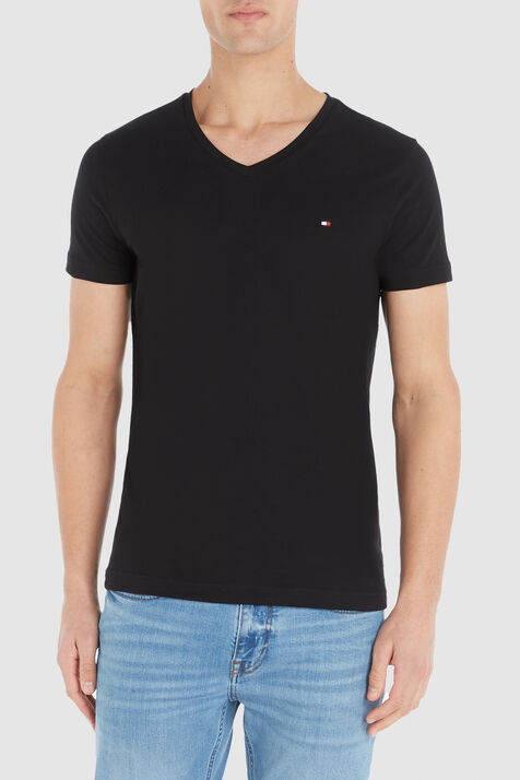 חולצת טי עם צווארון וי TOMMY HILFIGER