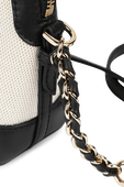 תמונת תקריב של Dome Canvas Crossbody Bag With Black Leather