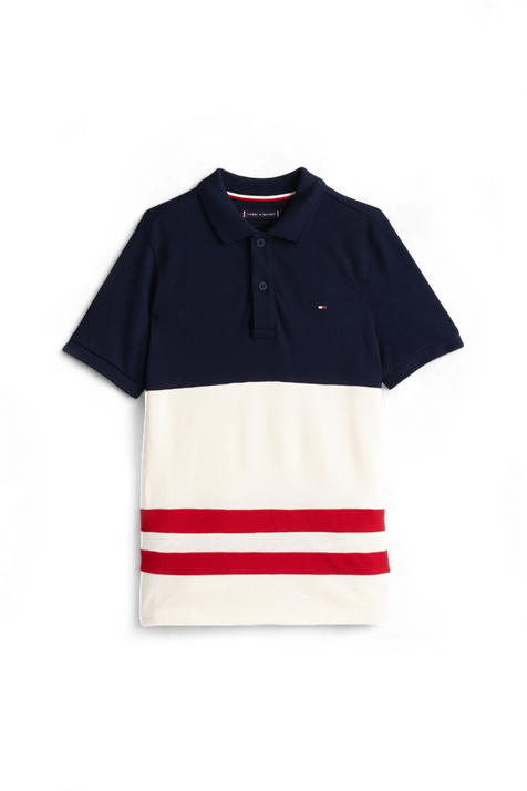 חולצת פולו קצרה - גילאי 8-16 שנים TOMMY HILFIGER KIDS