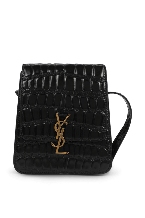 תיק צד קאיה מעור קרקו שחור SAINT LAURENT