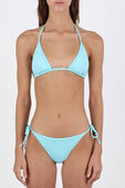 תמונת דוגמן קידמית של Triangle Bikini Top in Blue