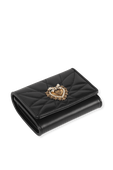 תמונת תקריב של Leather French Flap Wallet in Black