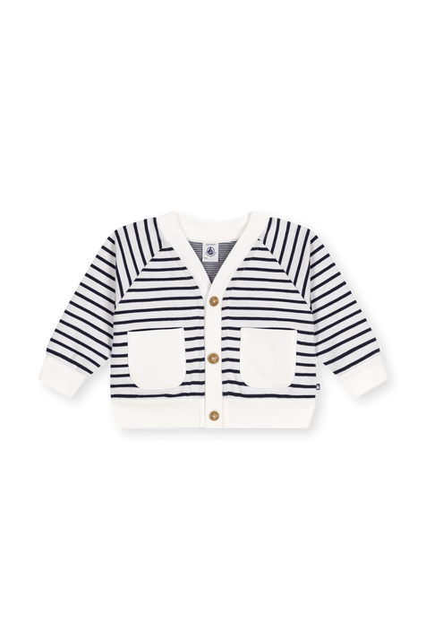 קרדיגן כותנה - גילאי 18-36 חודשים PETIT BATEAU