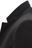 תמונת תקריב של Black Slim Fit Jacket in Virgin Wool
