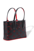 תמונה אחורית של Cabata Leather Spikes Mini Bag in Black