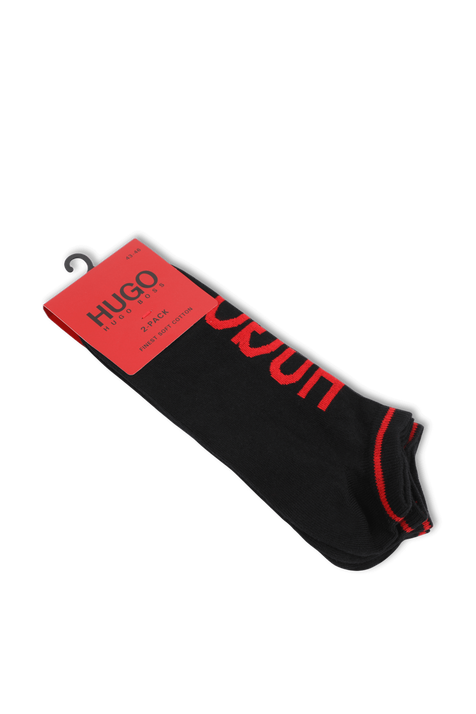 מארז שני זוגות גרבי סניקרס שחורים HUGO