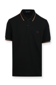 תמונה קידמית של Twin tipped Polo Shirt in Black