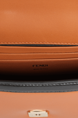 תמונת פנים של Brown and Black Mini Baguette Bag with Chain
