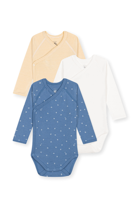 מארז שלושה בגדי גוף ארוכים PETIT BATEAU