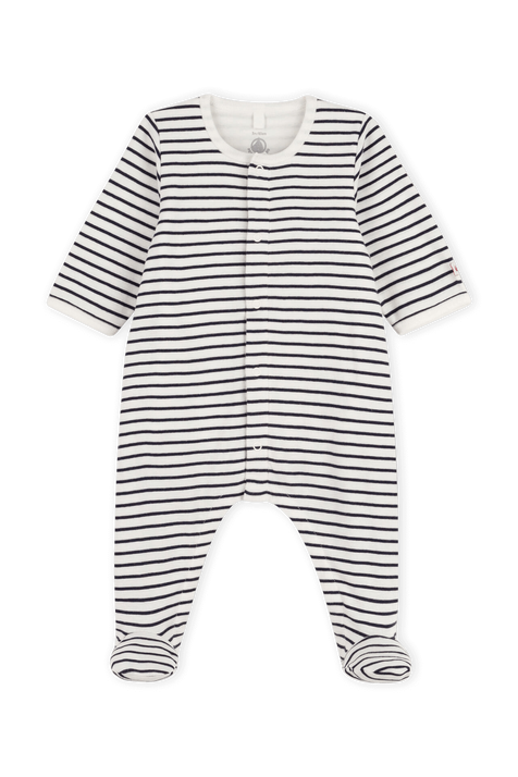 אוברול ארוך עם הדפס פסים - גילאי NB-12 חודשים PETIT BATEAU