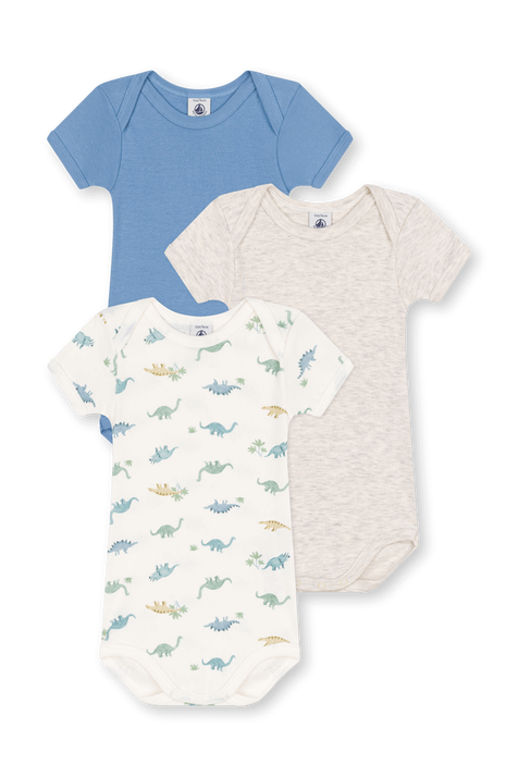 מארז שלושה בגדי גוף PETIT BATEAU