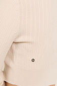 תמונת תקריב דוגמן של Ribbed Merino Wool Collared Sweater‏