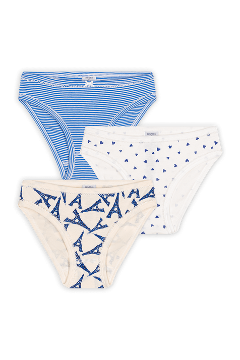 שלושה זוגות תחתונים - גילאי 6-12 שנים PETIT BATEAU
