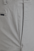 תמונה אחורית של Classic Straight Flat Pants in Grey