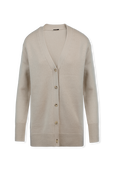 תמונה קידמית של Pure Cashmere Cardigan in Beige