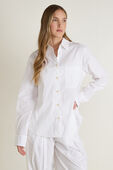 Cotton-Blend Poplin Button-Down Shirt תמונת דוגמן קידמית של Cotton-Blend Poplin Button-Down Shirt