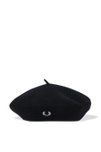 תמונה קידמית של Wool Logo Beret in Black