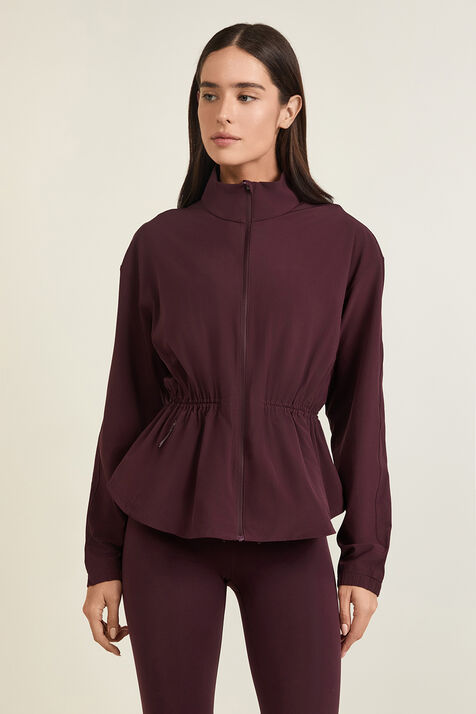 UV-Protective Cinch-Waist Running Jacket
