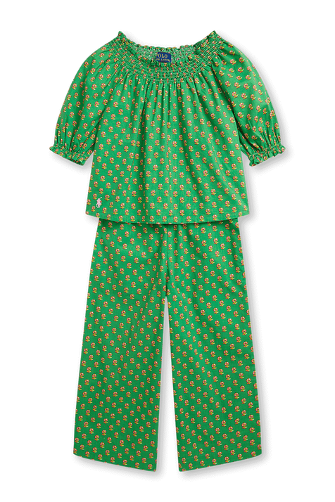 סט חולצה ארוכה ומכנסיים - גילאי 2-6 שנים POLO RALPH LAUREN KIDS